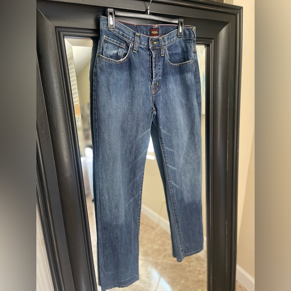 Vintage Von‎ Dutch Straight Leg Button-Fly Denim Jeans Size 30 (139)